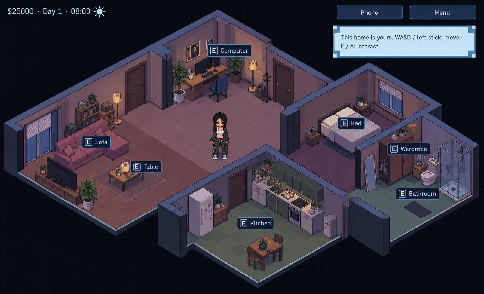 Isometric apartment